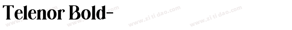 Telenor Bold字体转换